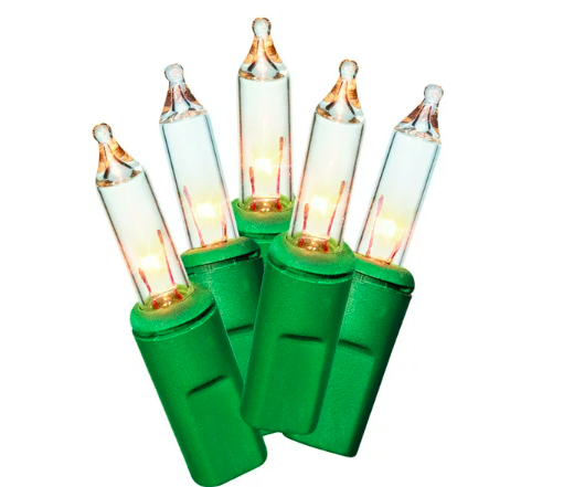 300-Count Clear Incandescent Mini Christmas Lights with Green Wire, 62.5', Holiday Time - Amado Deals - wholesale and distributors with free shipping in United States
