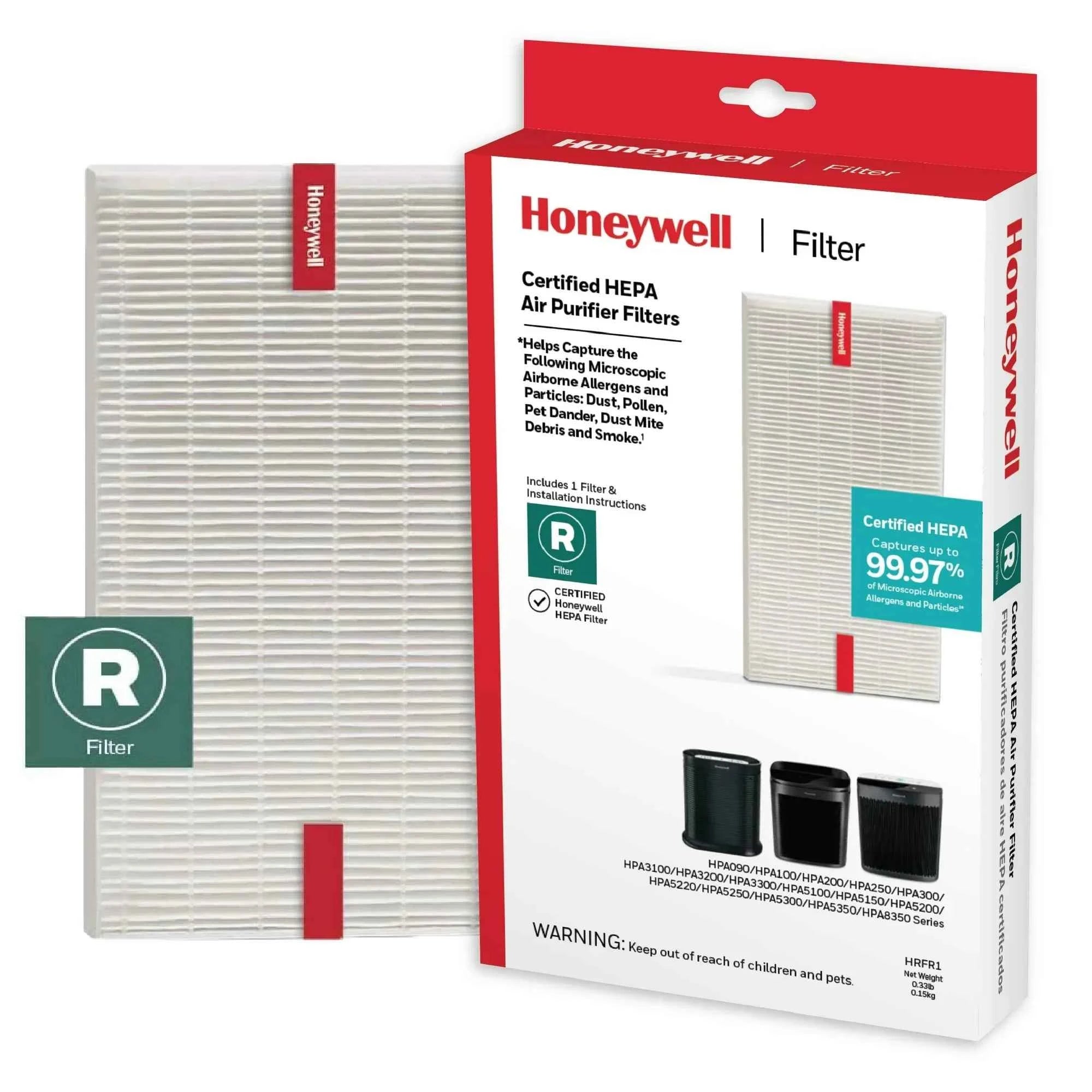 Honeywell Replacement HEPA Air Purifier R Filter, 1 Pack, H 10.2