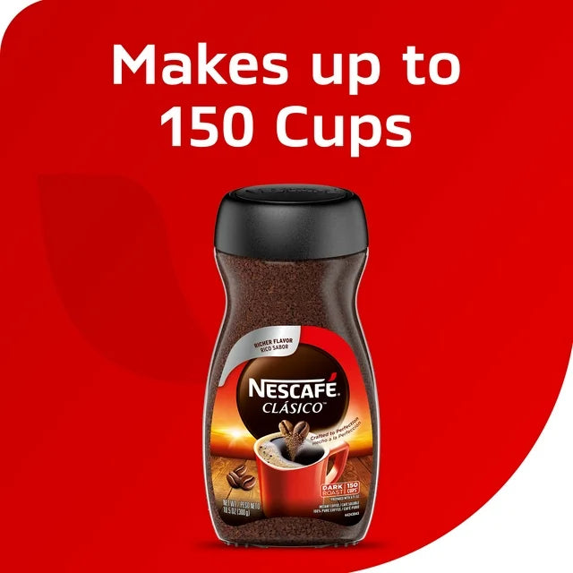 NESCAFÉ CLÁSICO Dark Roast, Instant Coffee, 1 Jar, 10.5 oz - Amado Deals - wholesale and distributors with free shipping in United States