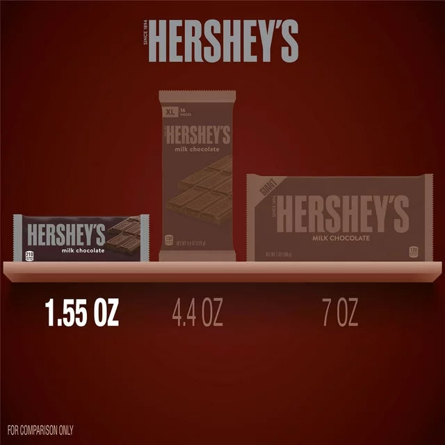 Hershey's Milk Chocolate Full Size Candy, Bars 1.55 oz, 6 Count - Amado Deals - wholesale and distributors with free shipping in United States