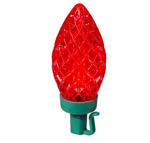100-Count Multicolor LED Diamond-Cut C9 Christmas Lights, with Green Wire, 59.6', Holiday Time - Amado Deals - wholesale and distributors with free shipping in United States