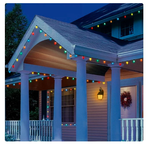 100-Count Multicolor LED Diamond-Cut C9 Christmas Lights, with Green Wire, 59.6', Holiday Time - Amado Deals - wholesale and distributors with free shipping in United States