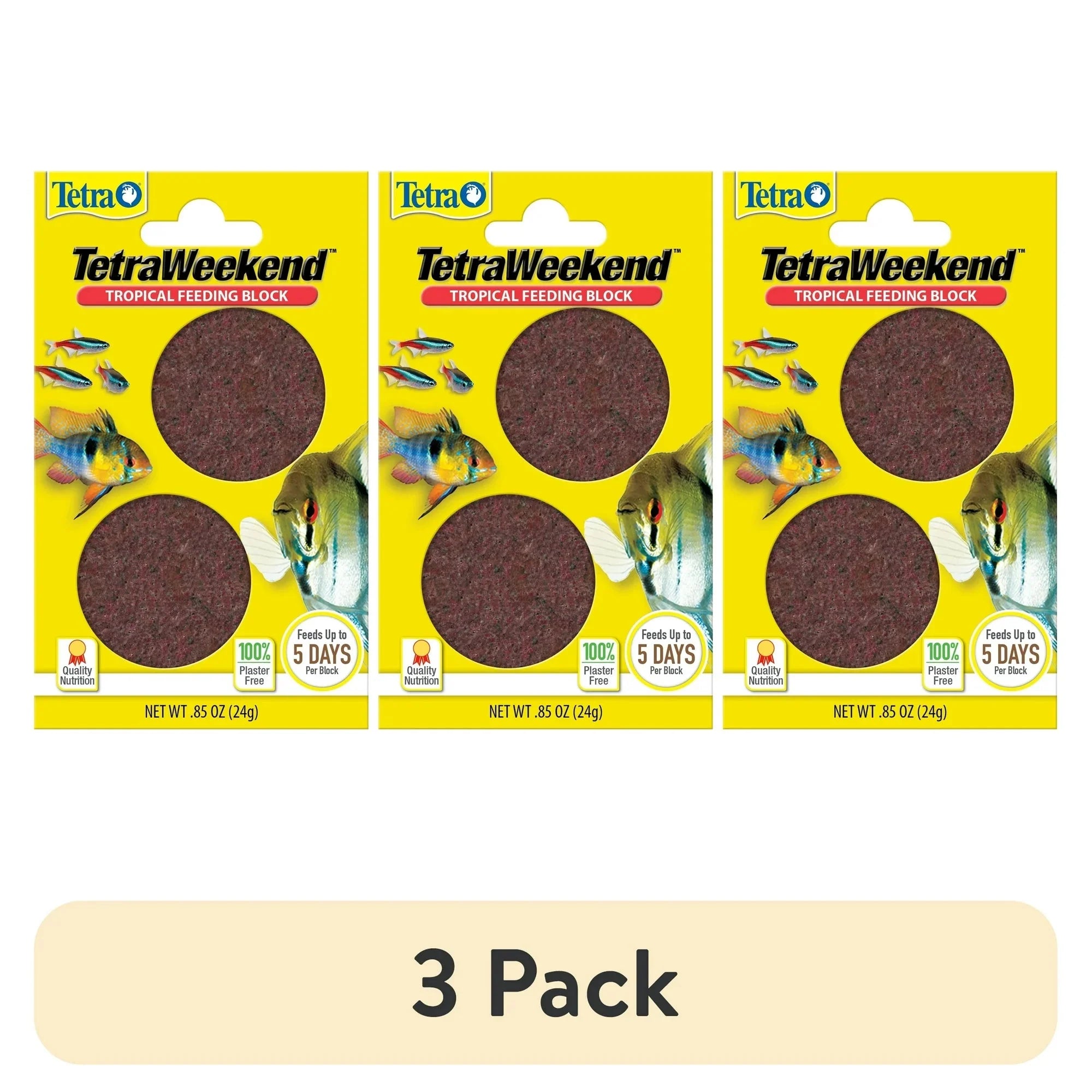 (3 pack) Tetra Weekend Tropical Feeding Block 0.85 Ounce, Feeds Fish up to 5 Days - Amado Deals - wholesale and distributors with free shipping in United States