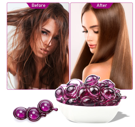 5/10pcs Hair Vitamin Capsule Keratin Oil Smooth Silky Hair Serum Moroccan Oil Anti Hair Loss Repair Damaged Hair Essential Oil - Amado Deals - wholesale and distributors with free shipping in United States