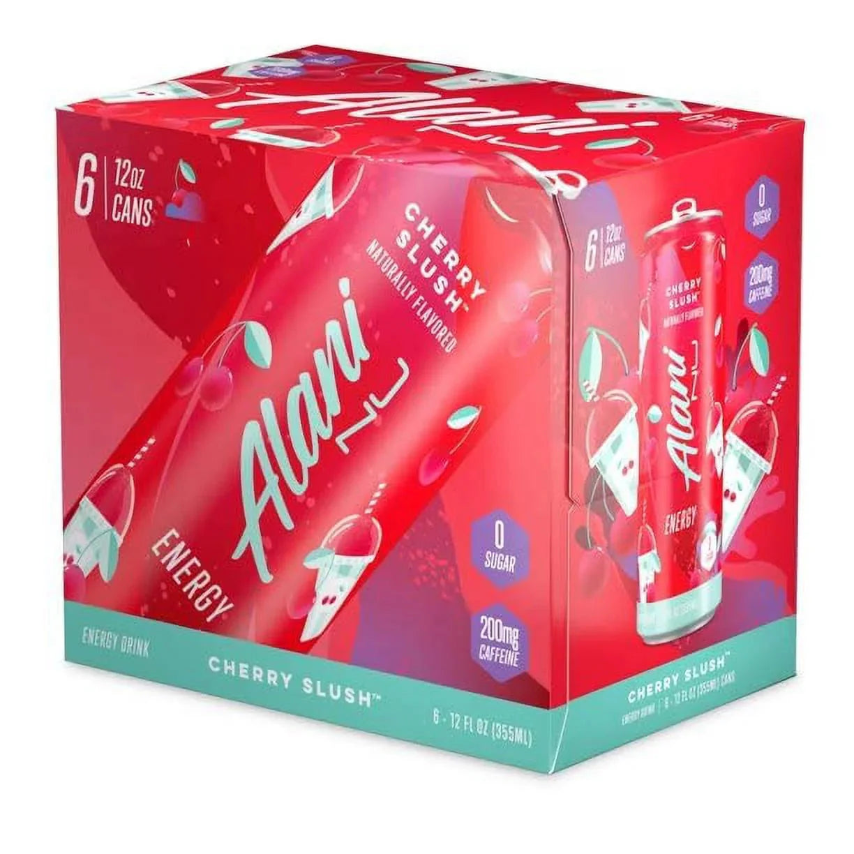 Alani Nu Energy Drink, Cherry Slush, 6 Pack, 12 fl oz Cans - Amado Deals - wholesale and distributors with free shipping in United States
