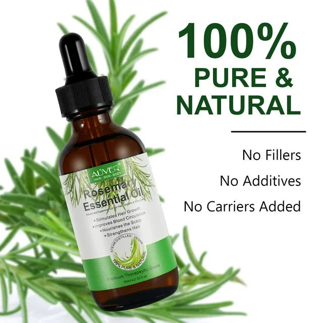 Aliver (2 Pack) Pure Rosemary Essential Oil for Hair Growth Dry Scalp Care - Amado Deals - wholesale and distributors with free shipping in United States