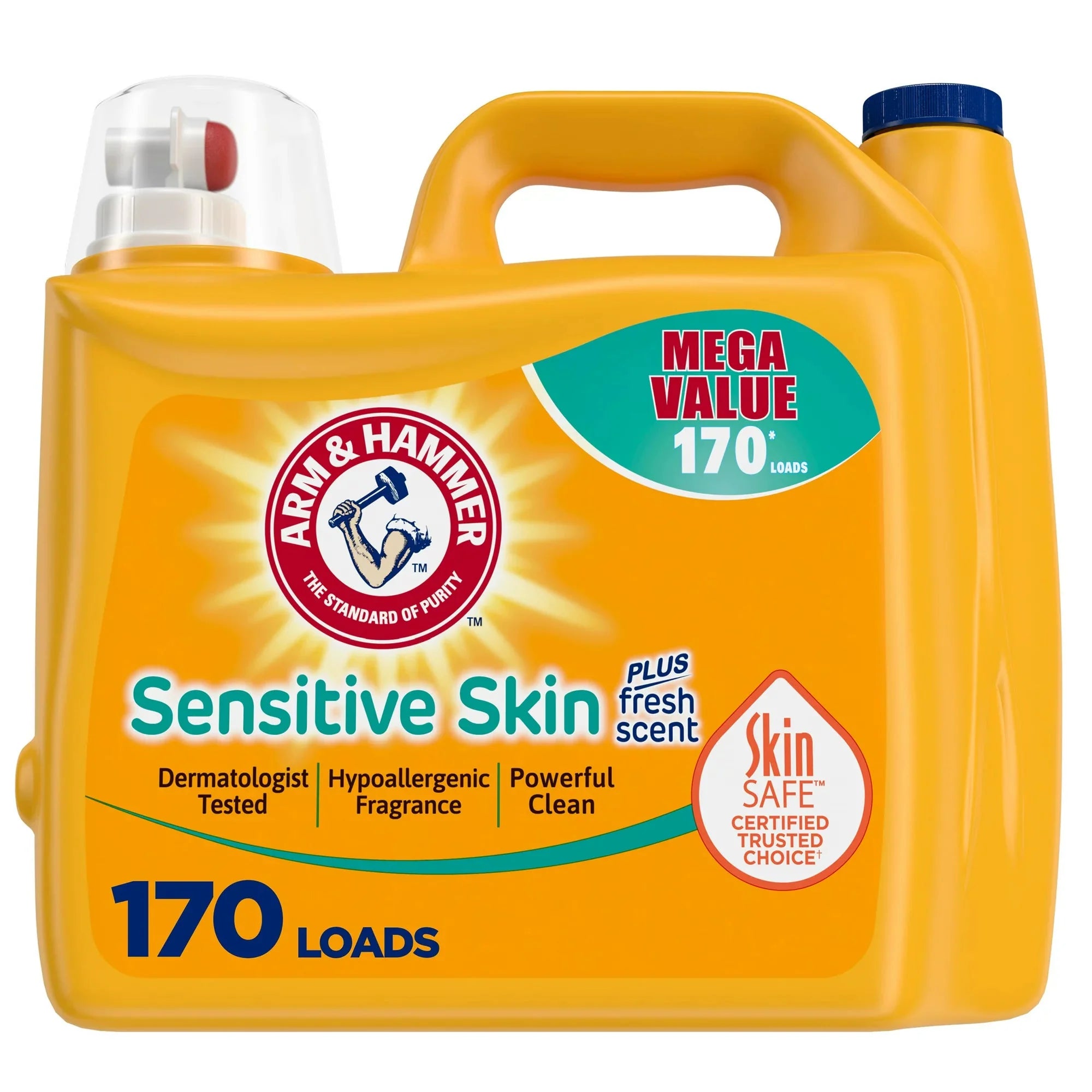 Arm & Hammer Sensitive Skin Plus Fresh Scent Liquid Laundry Detergent, 170 fl oz, 170 Loads - Amado Deals - wholesale and distributors with free shipping in United States