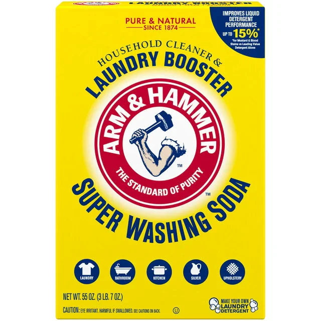 Arm & Hammer Super Washing Soda Laundry Booster and Household All Purpose Cleaner Powder, 55 oz Box - Amado Deals - wholesale and distributors with free shipping in United States