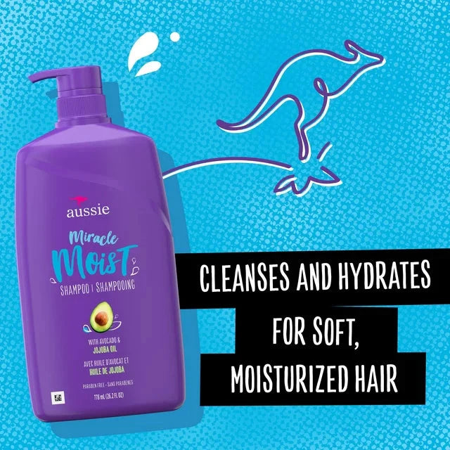 Aussie Miracle Moist Shampoo and Conditioner Hair Set, 26.2 fl oz - Amado Deals - wholesale and distributors with free shipping in United States