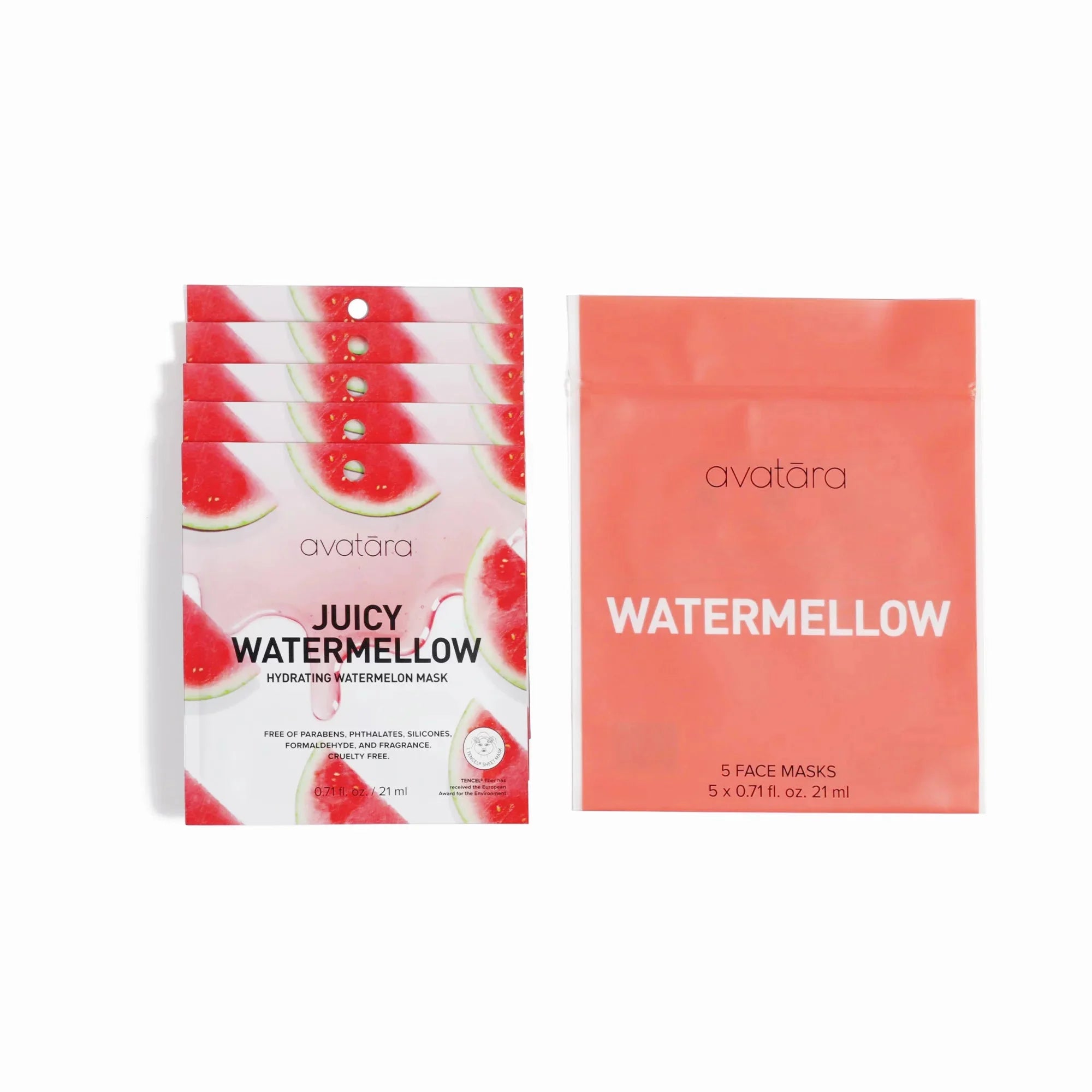 Avatara Juicy Watermellow Face Mask, 5 Pack - Amado Deals - wholesale and distributors with free shipping in United States