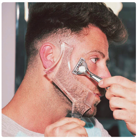 Beard Styling Shaping Comb Edge Control Brush Template Hair Beard Trimmer Stencil Men Beard Salon Brush Tools Barber Accessories - Amado Deals - wholesale and distributors with free shipping in United States