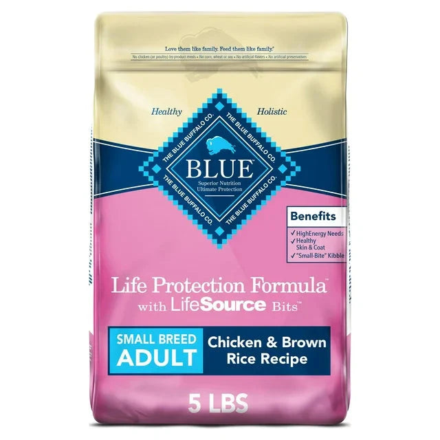Blue Buffalo Life Protection Formula Small Breed Chicken and Brown Rice Dry Dog Food for Adult Dogs, Whole Grain, 5 lb. Bag - Amado Deals - wholesale and distributors with free shipping in United States