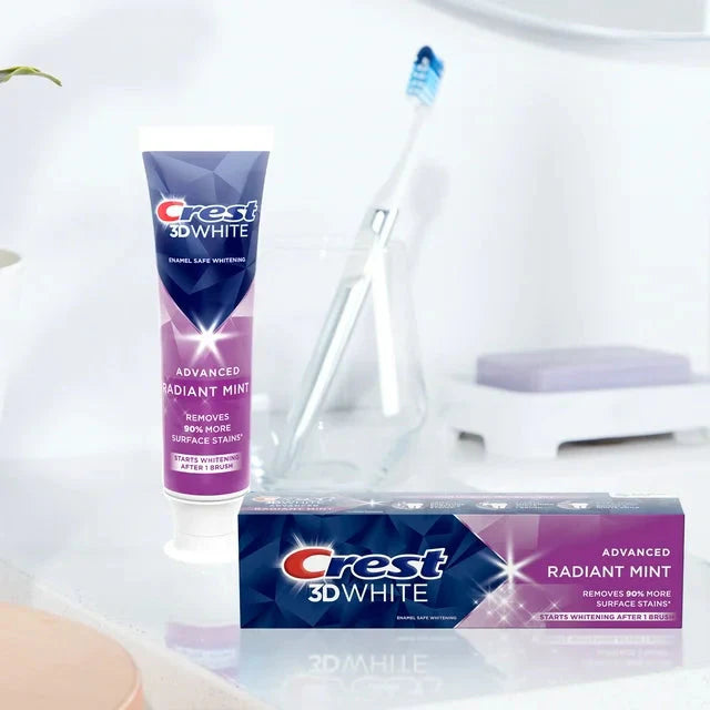 Crest 3D White Advanced Radiant Mint Toothpaste, 3.8 oz, 3 Count - Amado Deals - wholesale and distributors with free shipping in United States