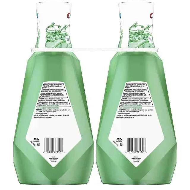 Crest Scope Outlast Mouthwash, Fresh Mint, 1L, Pack of 2