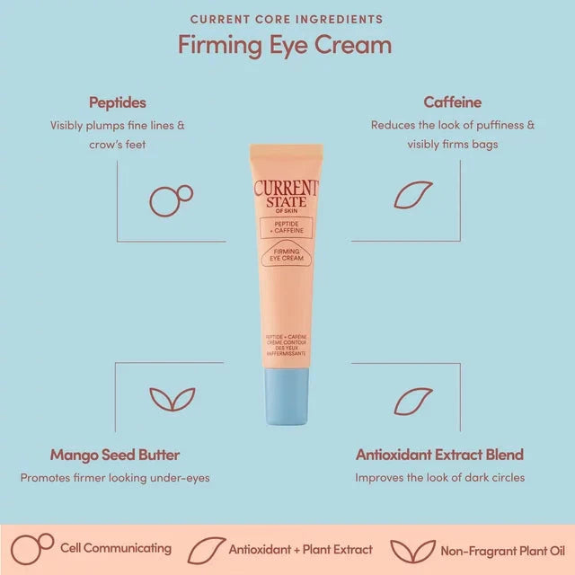 Current State Peptide Caffeine Firming Eye Cream for All Dark Circles and Puffiness, .5 fl oz - Amado Deals - wholesale and distributors with free shipping in United States