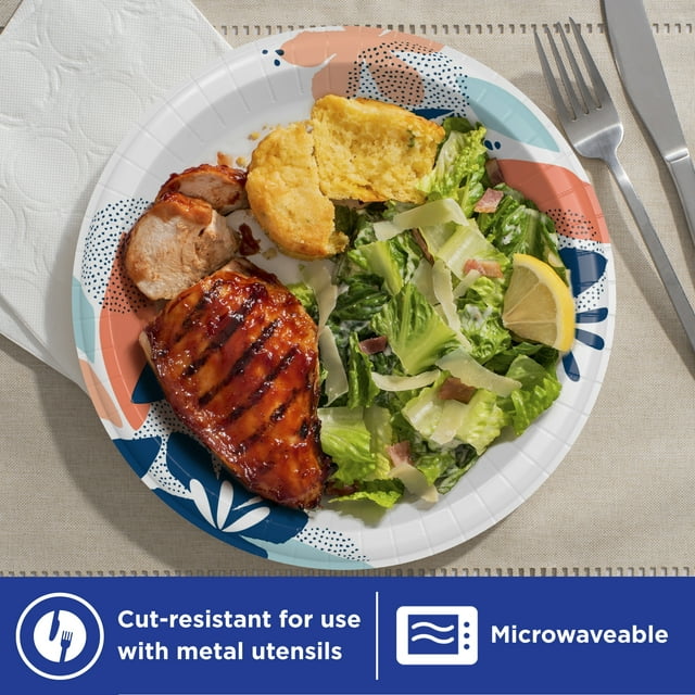 Dixie Disposable Paper Plates, Multicolor, 10 in, 150 Count - Amado Deals - wholesale and distributors with free shipping in United States