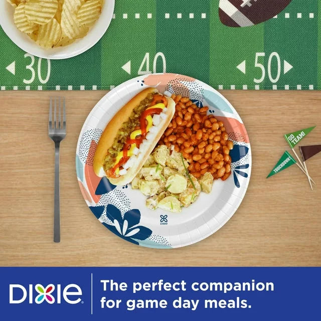 Dixie Disposable Paper Plates, Multicolor, 10 in, 150 Count - Amado Deals - wholesale and distributors with free shipping in United States