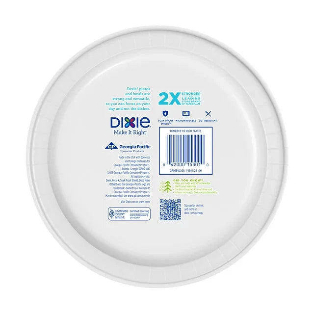 Dixie Disposable Paper Plates, Multicolor, 8.5 in, 100 Count - Amado Deals - wholesale and distributors with free shipping in United States
