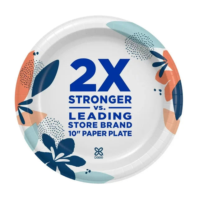 Dixie Disposable Paper Plates, Multicolor, 8.5 in, 100 Count - Amado Deals - wholesale and distributors with free shipping in United States