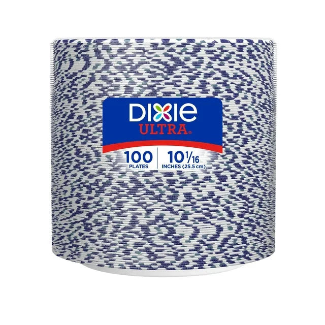 Dixie Ultra Disposable Paper Plates, Multicolor, 10 in, 100 Count - Amado Deals - wholesale and distributors with free shipping in United States