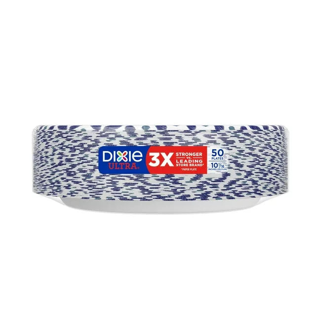 Dixie Ultra Disposable Paper Plates, Multicolor, 10 in, 50 Count - Amado Deals - wholesale and distributors with free shipping in United States