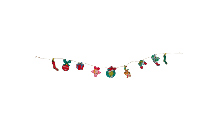 Dr Seuss' The Grinch Who Stole Christmas 8 foot Long Wall Garland Decoration, MDF, Multi-color - Amado Deals - wholesale and distributors with free shipping in United States