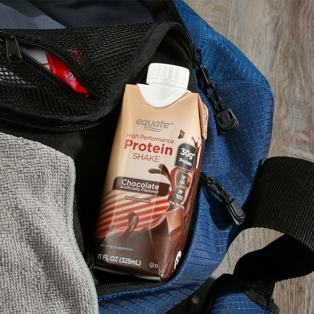 Equate High Performance Protein Nutrition Shake, Chocolate, 11 fl oz, 4 Ct - Amado Deals - wholesale and distributors with free shipping in United States