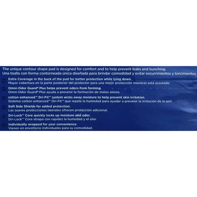 Equate Women's Incontinence Pads, Overnight (30 Count) - Amado Deals - wholesale and distributors with free shipping in United States
