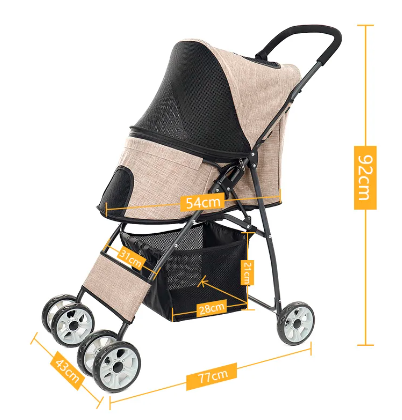 Dog Cat Strollers Carriers Lightweight Travel Stroller 360 Rotation Wheel Collapsible Pet Strollers for Dogs Buggy (Random color) - Amado Deals - wholesale and distributors with free shipping in United States