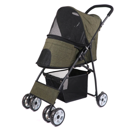 Dog Cat Strollers Carriers Lightweight Travel Stroller 360 Rotation Wheel Collapsible Pet Strollers for Dogs Buggy (Random color) - Amado Deals - wholesale and distributors with free shipping in United States