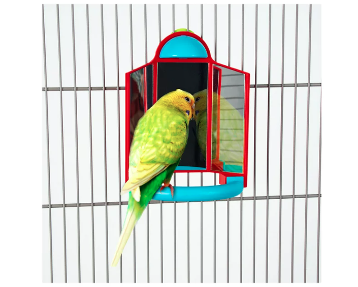 Featherland Paradise Triple Mirror Bird Toy With Perch - Amado Deals - wholesale and distributors with free shipping in United States