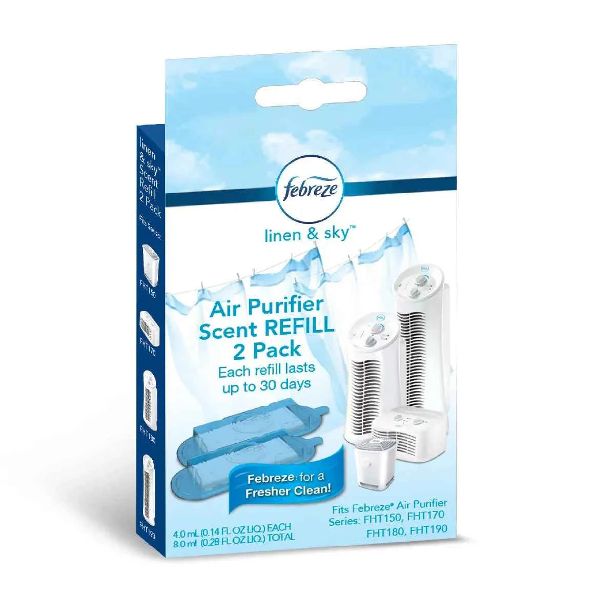 Febreze Air Purifier Linen Refill Scent Cartridge, 2 Pack, FRF102L