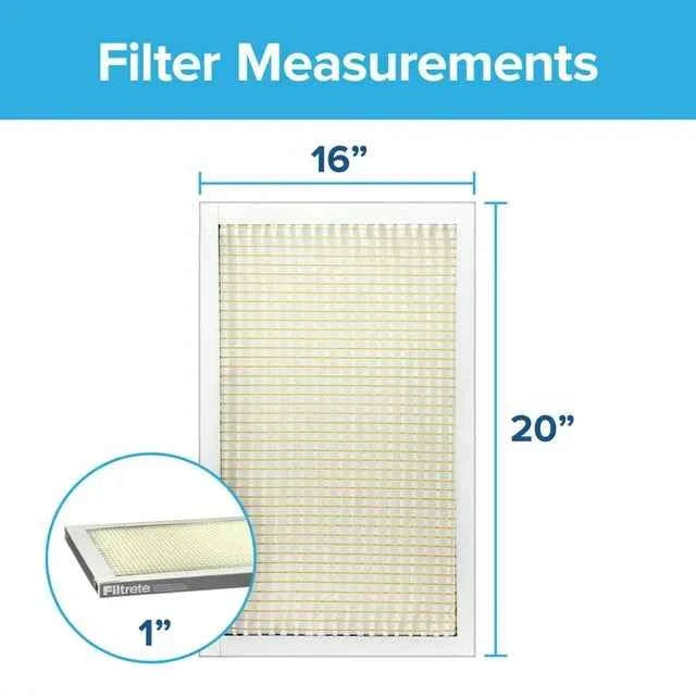 Filtrete 16x20x1 Air Filter, MPR 300 MERV 5, Dust Reduction, 4 Filters