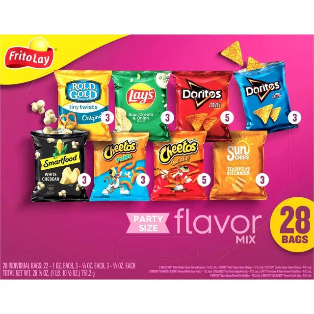 Frito-Lay Assorted Flavor Mix Variety Snack Pack, 28 Count - Amado Deals - wholesale and distributors with free shipping in United States