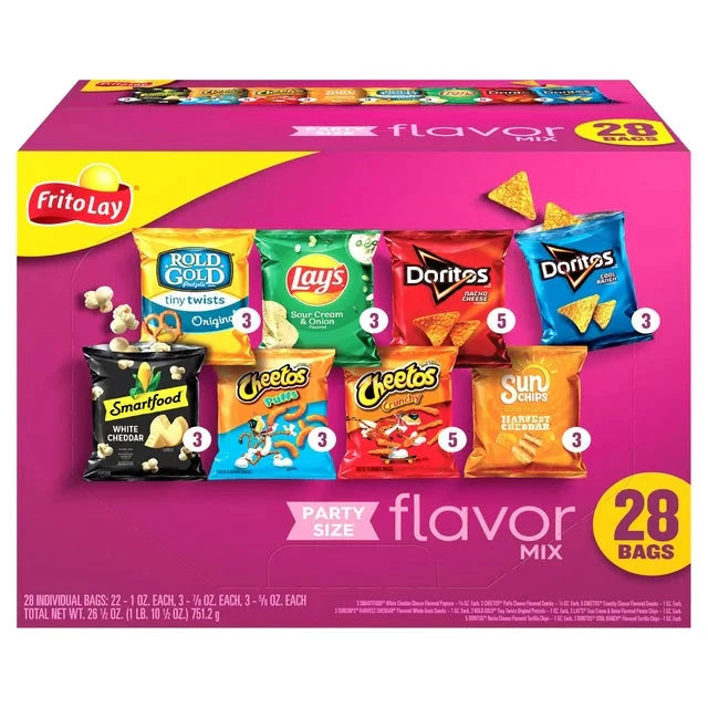 Frito-Lay Assorted Flavor Mix Variety Snack Pack, 28 Count - Amado Deals - wholesale and distributors with free shipping in United States