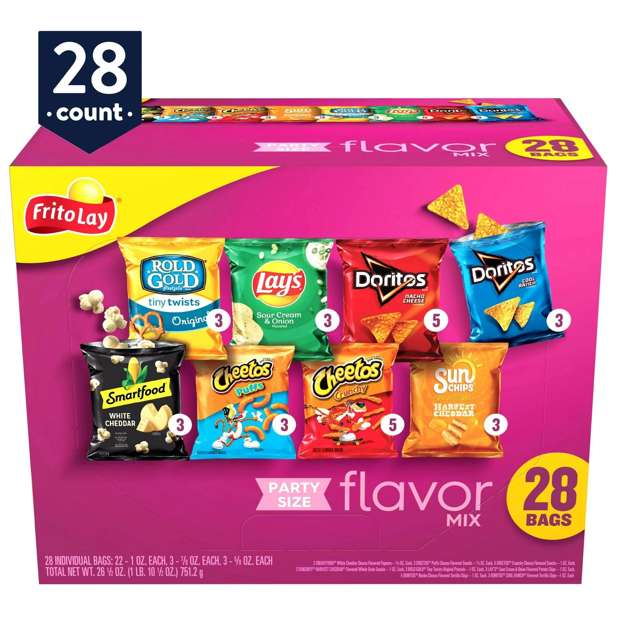 Frito-Lay Assorted Flavor Mix Variety Snack Pack, 28 Count - Amado Deals - wholesale and distributors with free shipping in United States