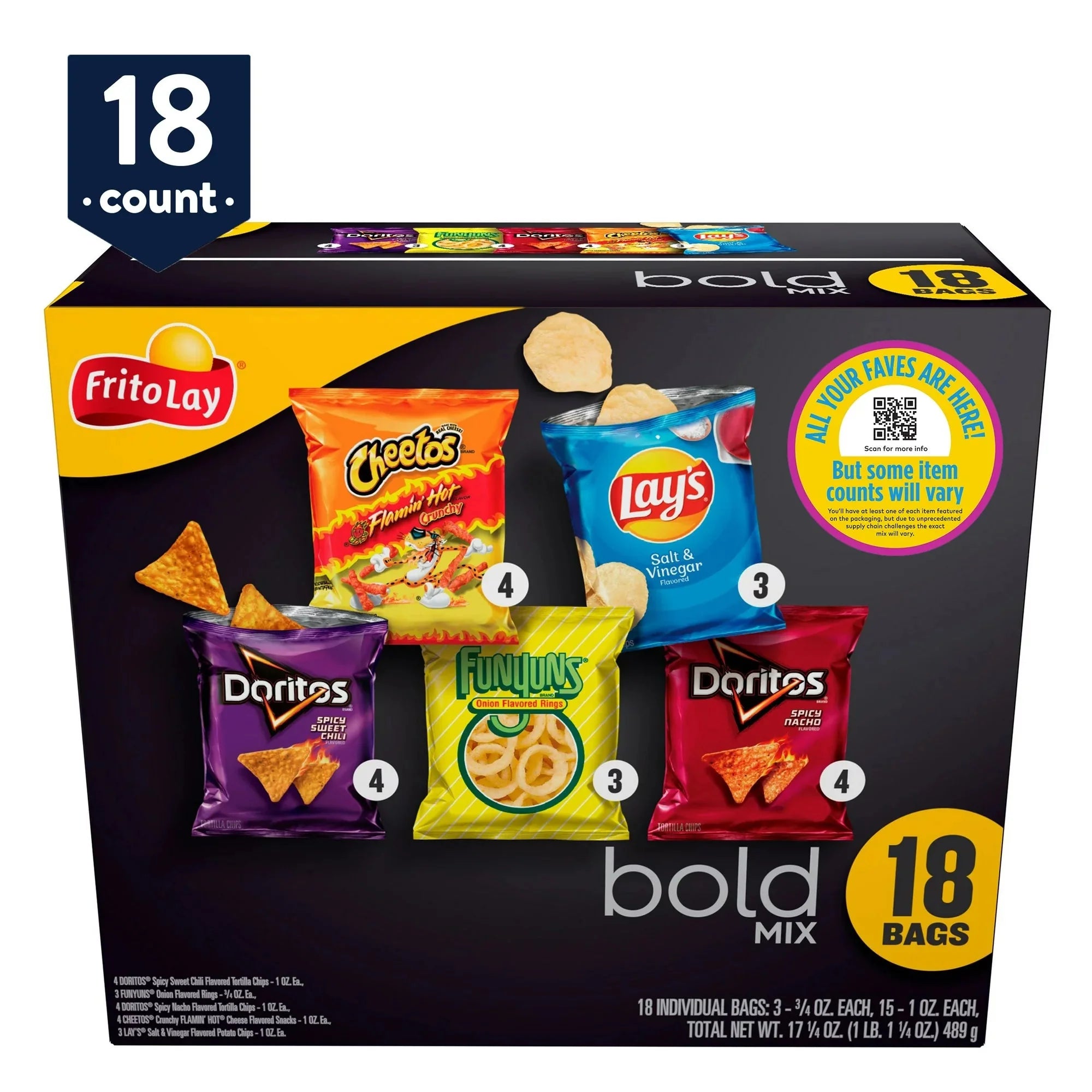 Frito-Lay Bold Mix Variety Pack, 18 Count - Amado Deals - wholesale and distributors with free shipping in United States