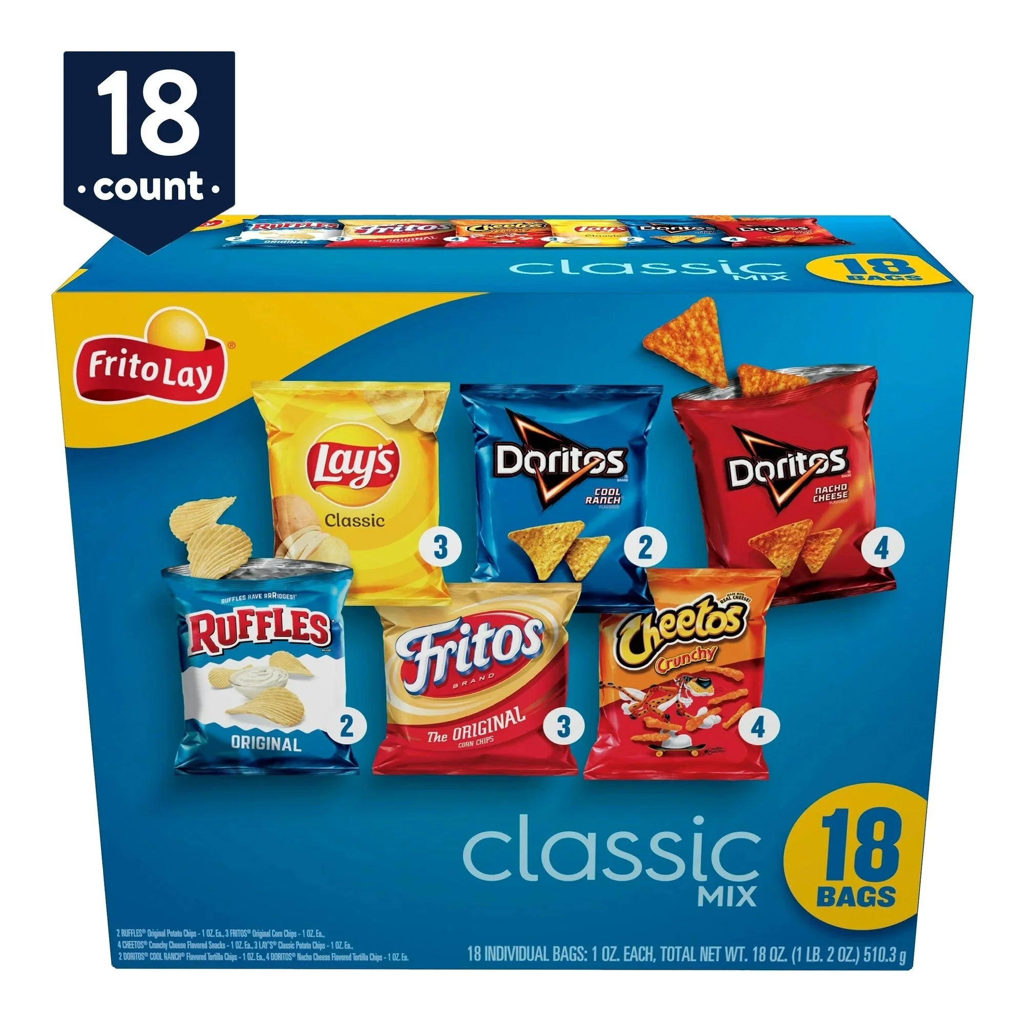 Frito-Lay Classic Mix Variety Pack, 18 Count - Amado Deals - wholesale and distributors with free shipping in United States