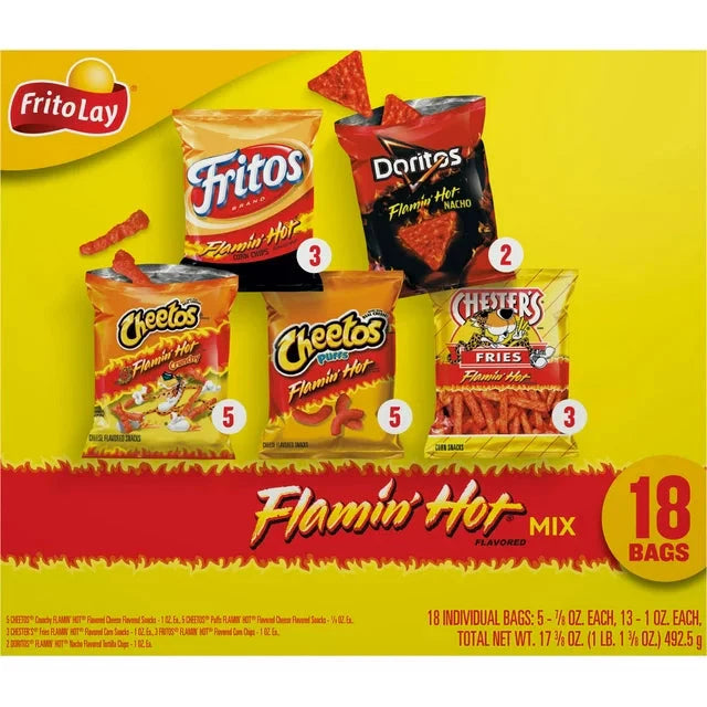 Frito-Lay Flamin' Hot Mix Variety Pack, 18 Count - Amado Deals - wholesale and distributors with free shipping in United States