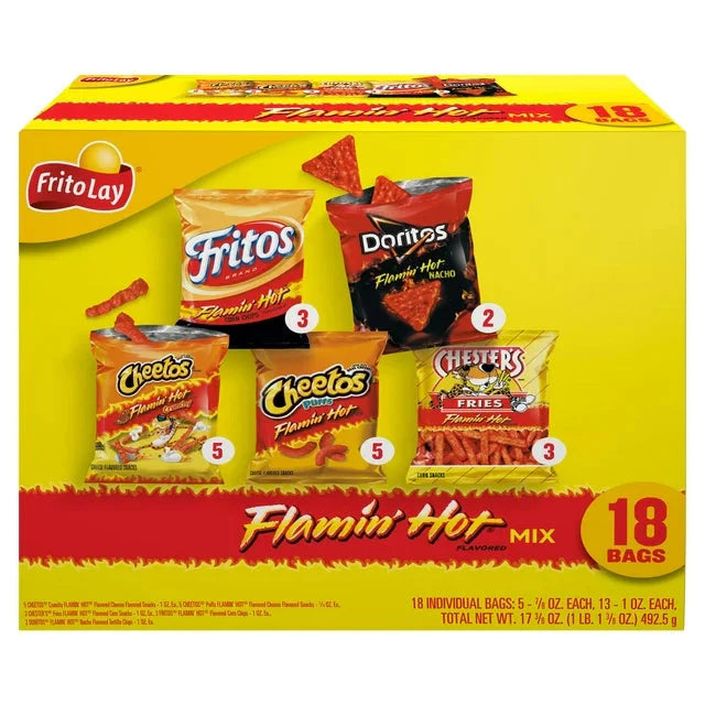 Frito-Lay Flamin' Hot Mix Variety Pack, 18 Count - Amado Deals - wholesale and distributors with free shipping in United States