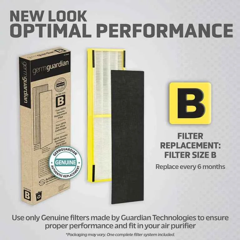 GermGuardian Filter B True HEPA Pure Genuine Replacement Filter for Air Purifiers, FLT4825