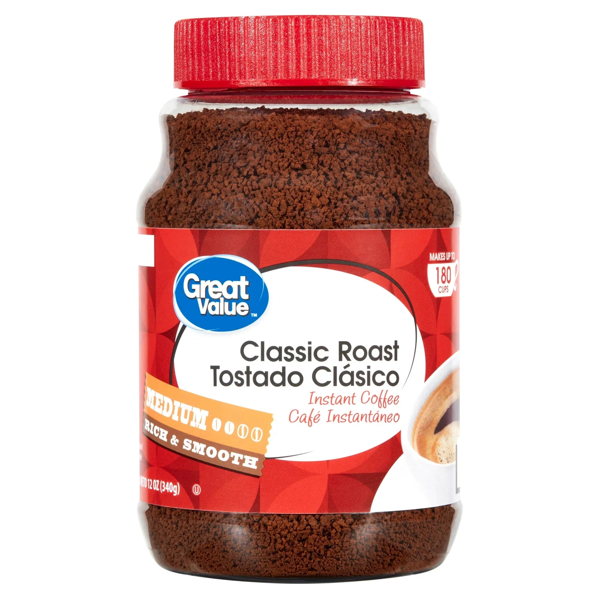 Great Value Classic Medium Roast Instant Coffee, 12 Oz - Amado Deals - wholesale and distributors with free shipping in United States