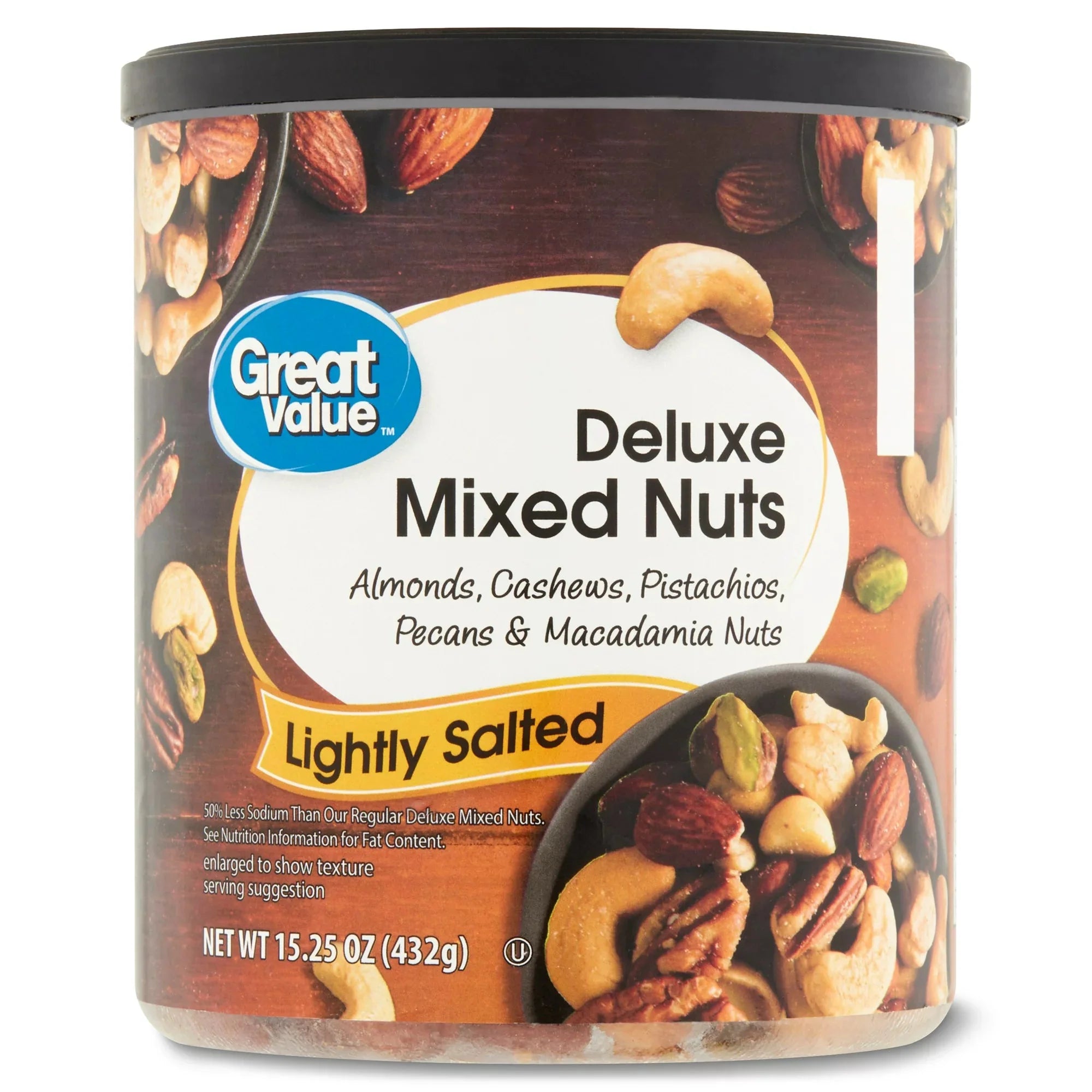 Great Value Lightly Salted, Deluxe Mixed Nuts, 15.25 oz - Amado Deals - wholesale and distributors with free shipping in United States