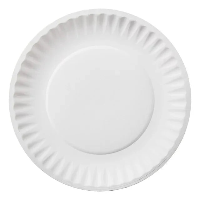 Great Value Uncoated, Microwave Safe, Disposable Paper Plates, 6 in, White, 100 Count - Amado Deals - wholesale and distributors with free shipping in United States