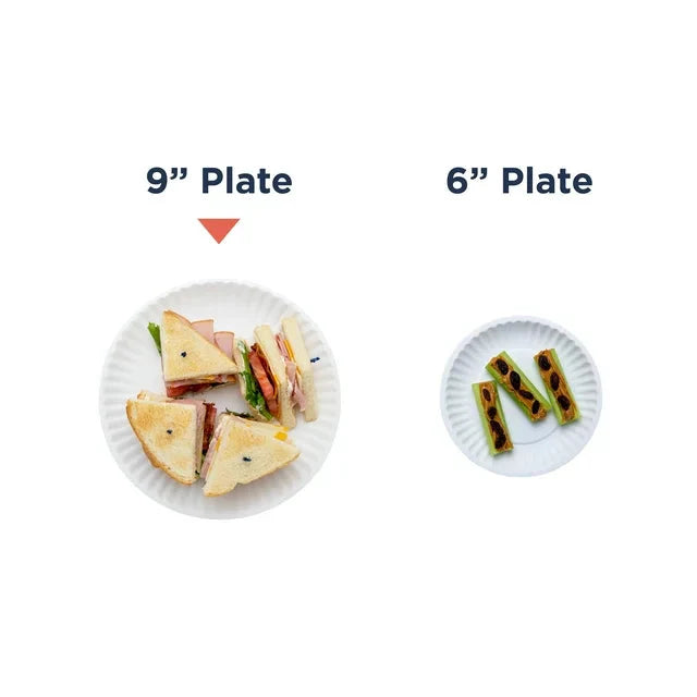 Great Value Uncoated, Microwave Safe, Disposable Paper Plates, 9 in, White, 100 Count - Amado Deals - wholesale and distributors with free shipping in United States