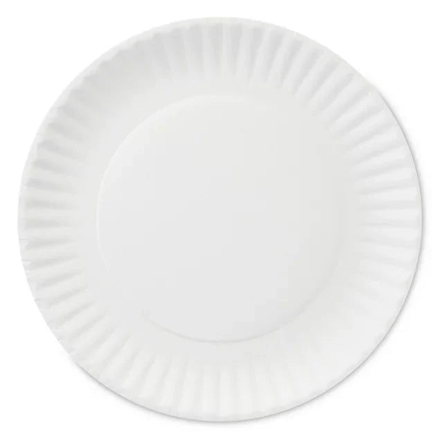 Great Value Uncoated, Microwave Safe, Disposable Paper Plates, 9 in, White, 100 Count - Amado Deals - wholesale and distributors with free shipping in United States