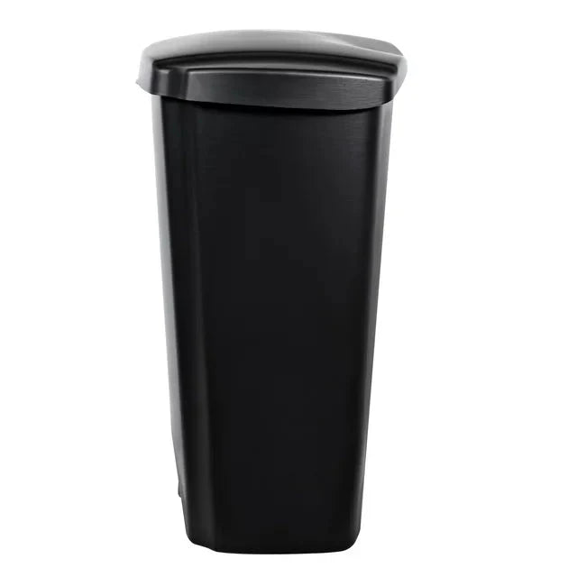 Hefty 12.1 Gallon Trash Can, Plastic Step On Kitchen Trash Can, Black - Amado Deals - wholesale and distributors with free shipping in United States