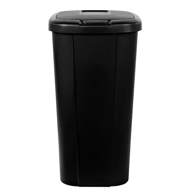 Hefty 13.3 Gallon Trash Can, Plastic Touch Top Kitchen Trash Can, Black - Amado Deals - wholesale and distributors with free shipping in United States