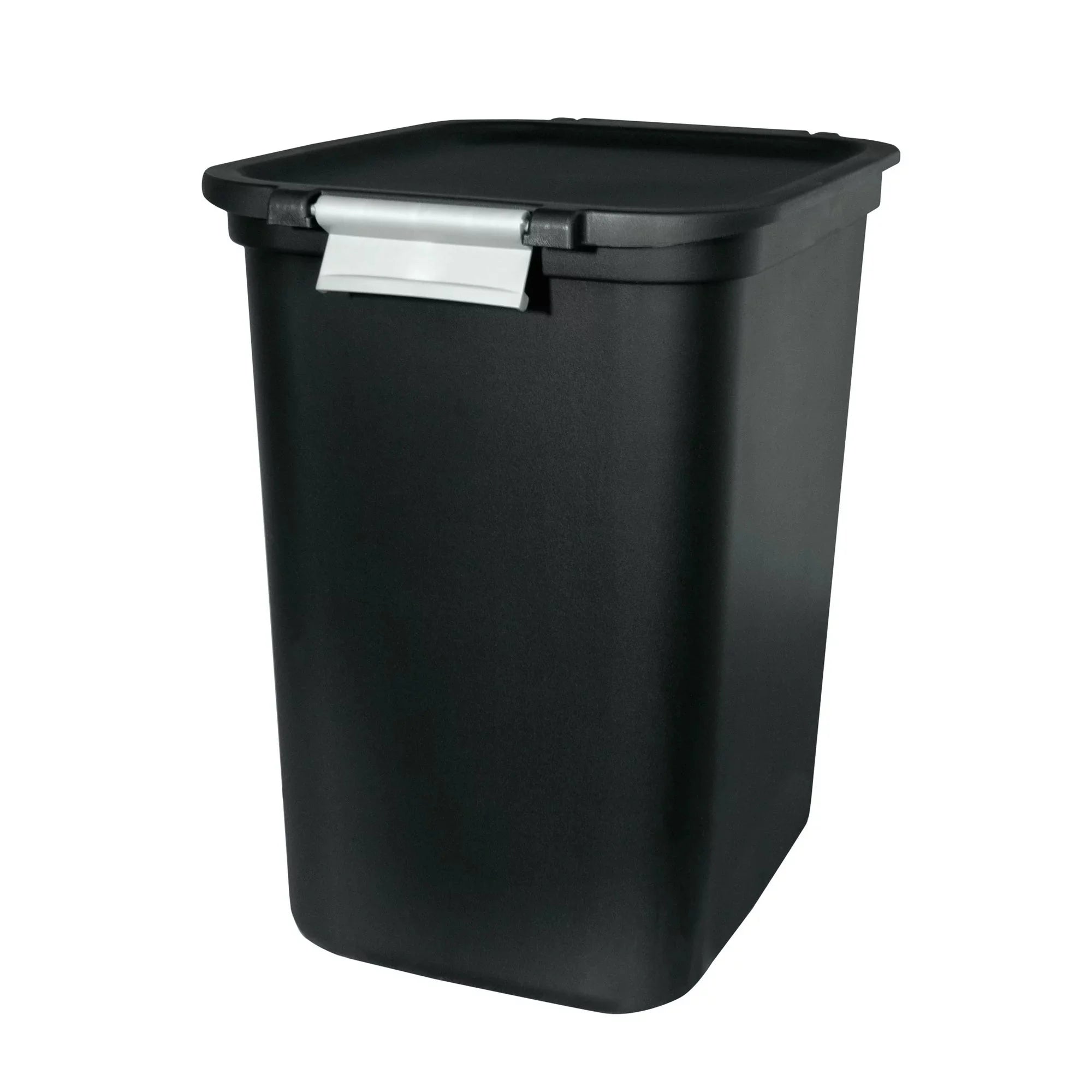 Hefty 7.7 Gallon Trash Can, Plastic Hinged Locking Lid Kitchen Trash Can, Black - Amado Deals - wholesale and distributors with free shipping in United States