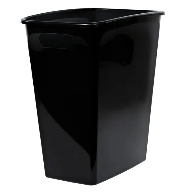 Hefty 8.8 Gallon Trash Can, Plastic Handled Office Trash Can, Black - Amado Deals - wholesale and distributors with free shipping in United States